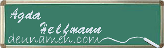 Agda Helfmann Visitenkarte